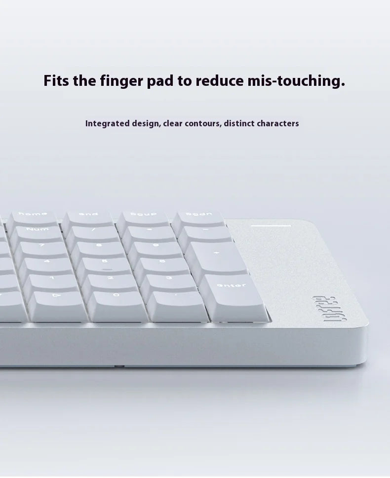 Lofree FLOW2 Mechanische Tastatur fürs Business-Büro, kabellos per Bluetooth und kabelgebunden, leiser und sanfter Klang, kompatibel, geräuscharm, Aluminiumgehäuse