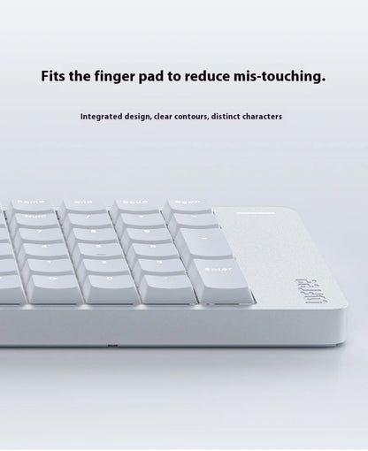 Lofree FLOW2 Mechanische Tastatur fürs Business-Büro, kabellos per Bluetooth und kabelgebunden, leiser und sanfter Klang, kompatibel, geräuscharm, Aluminiumgehäuse