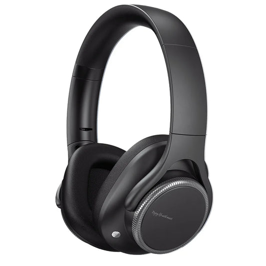 Casque sans fil Bluetooth 6.0 ANC (réduction active du bruit) avec haut-parleurs de 40 mm, autonomie de 50 h, molette de volume rotative, audio supra-auriculaire