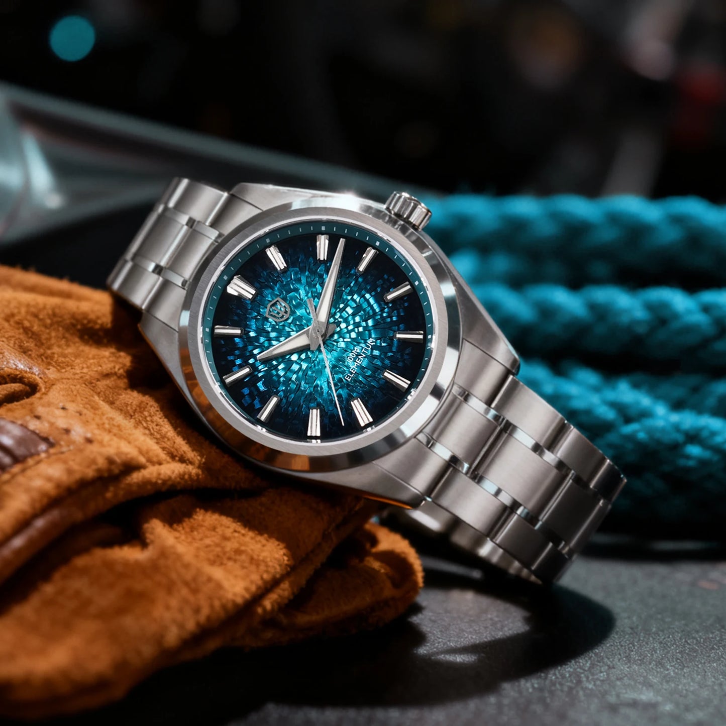 Watchdives WD0003C 38mm Watch VH31 Sweep Seconds Quartz Movement Stainless Steel Watch Elementum Original Design Men Wristwatch