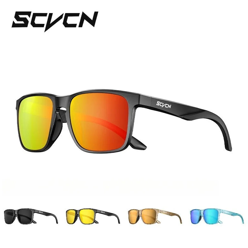 SCVCN Ochelari polarizați pentru drumeții, pescuit și ciclism, ochelari de modă UV400 pentru bărbați, ochelari de sport pentru MTB și biciclete, pentru activități în aer liber