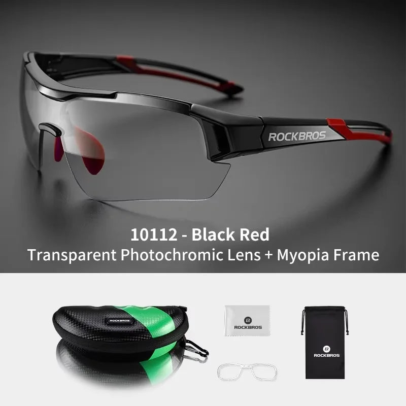 Ochelari de ciclism fotocromatici ROCKBROS, ochelari de soare pentru biciclete și sporturi în aer liber, ochelari cu schimbare de culoare, ochelari pentru MTB și biciclete de șosea, ochelari de protecție pentru biciclete