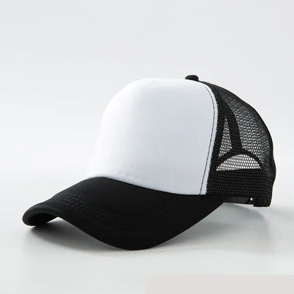 Custom Hat with Logo Printing Polyester Mesh Trucker Hat Adjustable Dad DIY Logo Baseball Cap for Men Women
