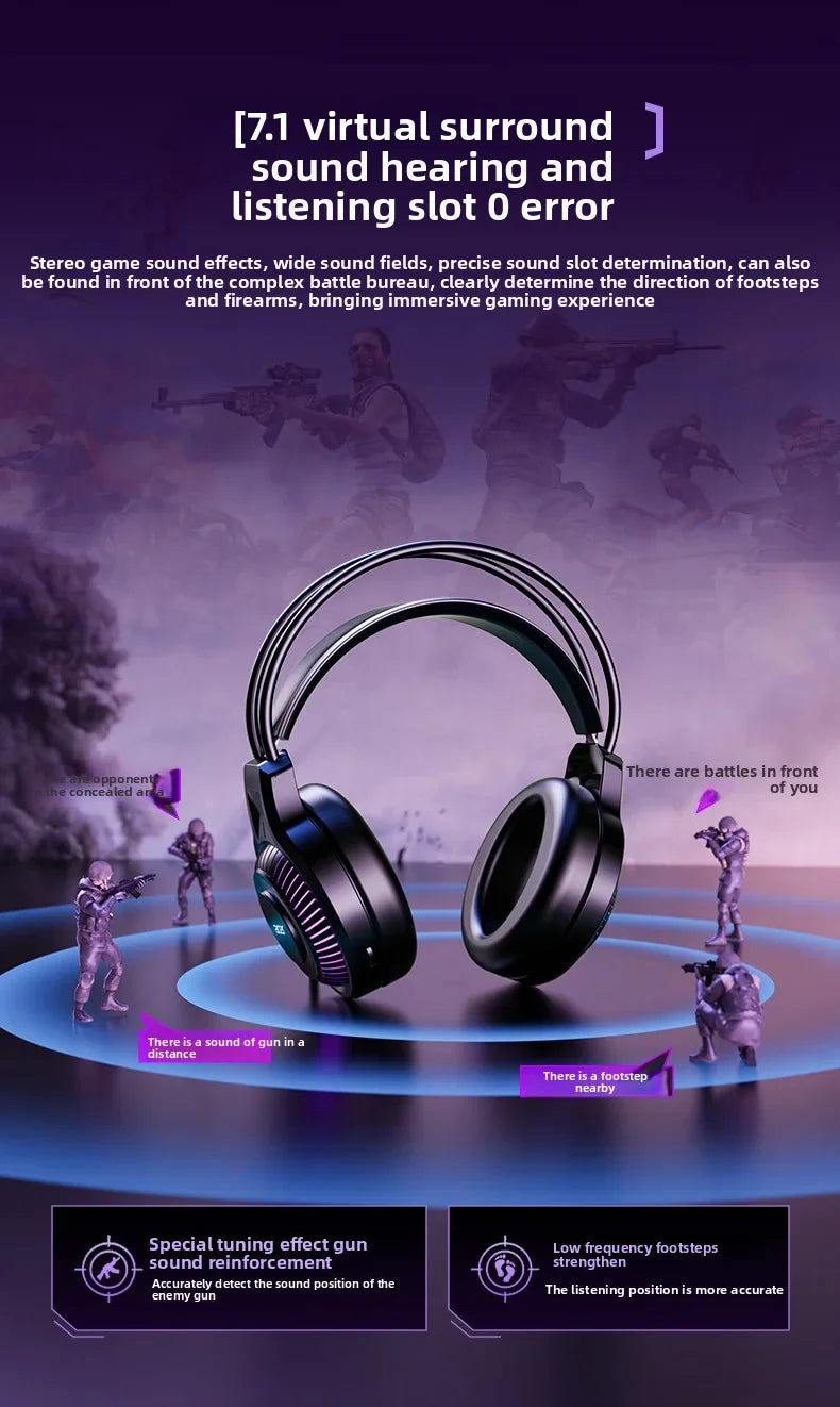 Acer OHW303 Gaming Headset with Microphone – 7.1 Virtual Surround Sound, Deep Bass, LED Lighting & Wired PC Gaming Headphones