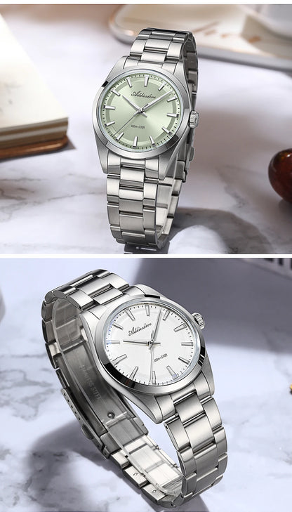 ADDIESDIVE Luxury Men's Steel Watch Bubble Mirror Glass Quartz Watch BGW9 Blue Luminous 100ATM Analog Watch Reloj Hombre AD2066
