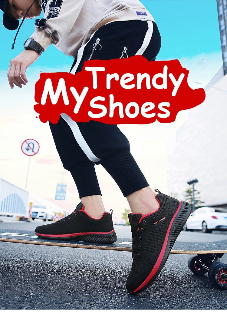 Men's Running Shoes Breathable Light Comfortable Men's Casual Shoes Tennis Outdoor Slip-On Walking Sneakers