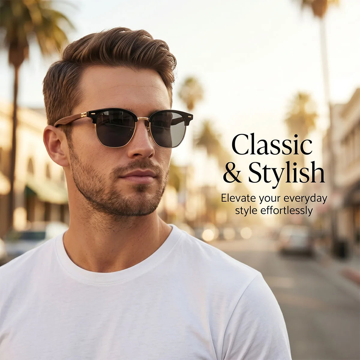 Ochelari de soare polarizați pentru bărbați, lentile semi-fără ramă, ochelari de soare vintage retro pentru femei, ochelari de soare la modă pentru vacanță, Gafas De Sol Hombre