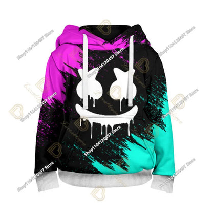 Sweatshirt med Fortnite-tryck för barn 2-14Y, huvtröja för pojkar och flickor, Harajuku-modejacka, barnkläder för spel och cosplaykostym