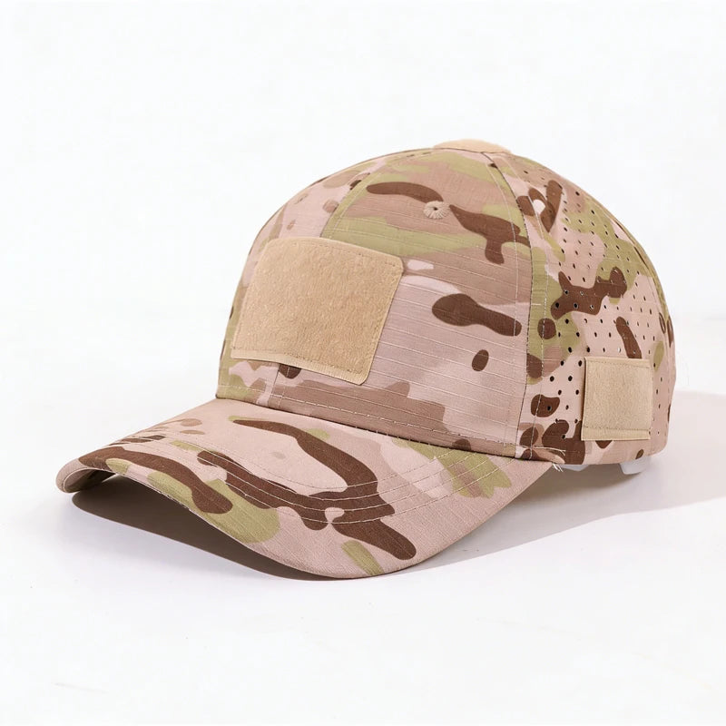 1PC outdoor functional camouflage baseball cap! Quick drying fabric+DIY sticker, a must-have for tactical trendsetters to wear