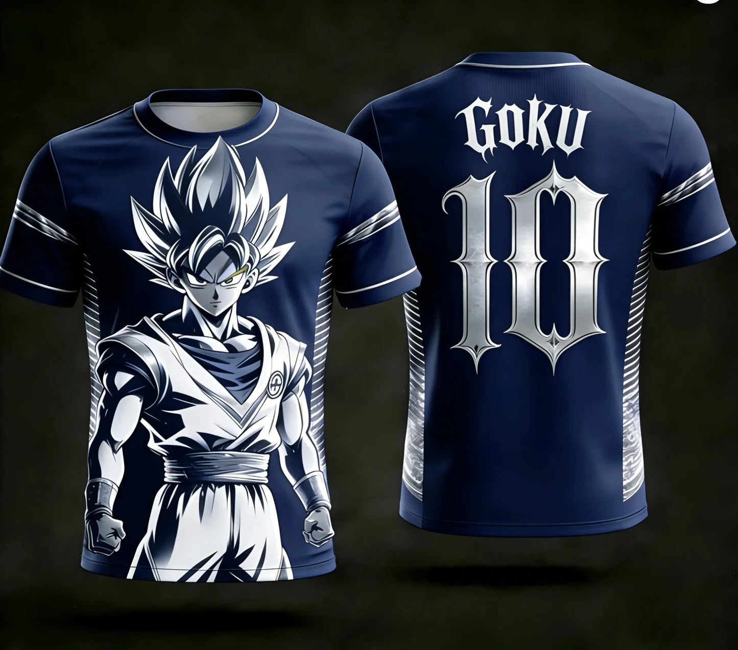 New Dragon Ball Z NO.10 Goku Anime Football Jersey 2026 Summer Plus Size Breathable Jersey Cosplay Short Sleeve T-shirt Y2k