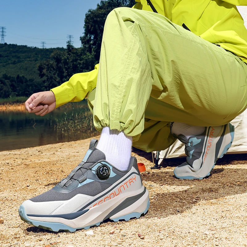 Men's Running Shoes Outdoor Mesh Breathable Mountain Off-Road Climbing Shoes Wear-Resistant Cozy Fashion Sneakers for Men