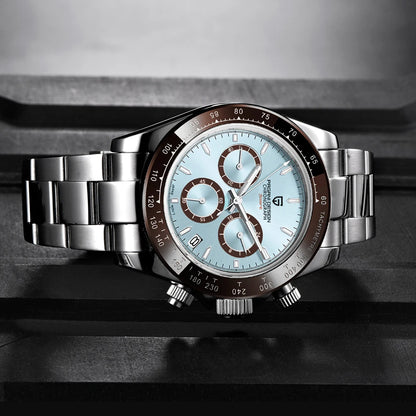 montre chronographe pour homme PAGANI DESIGN– Montre-bracelet à quartz de luxe, lumineuse et étanche.