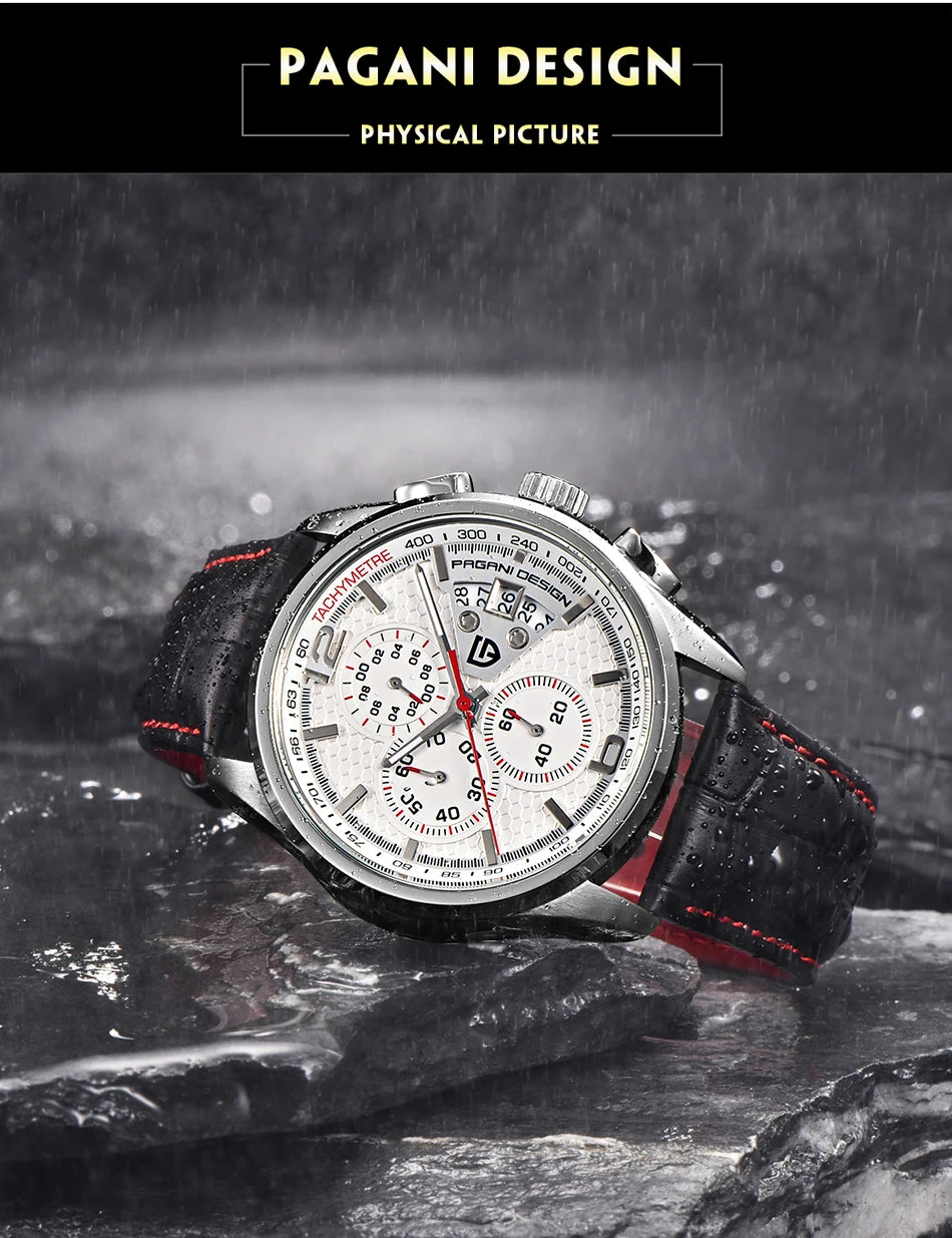 PAGANI DESIGN Watches Men Luxury Brand Multifunction Quartz Men Chronograph Sport Watch Dive 30m Casual Watch Relogio Masculino