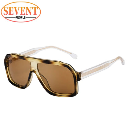 Ochelari de soare clasici, supradimensionați, pătrați, pentru bărbați, de lux, la modă, cu ramă metalică mare, ochelari de protecție, ochelari de soare eleganți pentru doamne