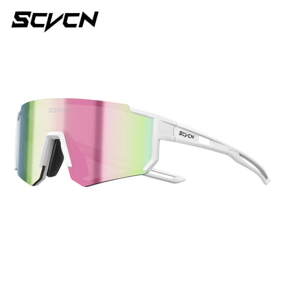 SCVCN Ochelari de soare sportivi pentru fete, ochelari de ciclism pentru copii, ochelari fotocromatici UV400, ochelari de baseball pentru băieți, ochelari pentru activități în aer liber, ochelari de soare pentru alergare și drumeții