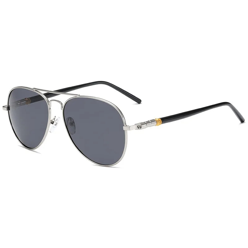 Ochelari de soare polarizați pentru bărbați și femei, ochelari colorati cu lentile reflectorizante, ochelari de soare pentru șofat, negri, unisex, cu lentile de pilot, UV400