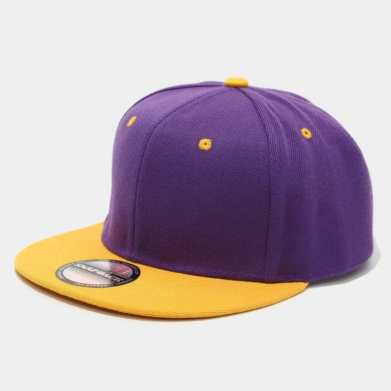 Hot Sale Cap Plain Snapback High Quality Adult Hip Hop Baseball Cap Men Women Outdoor Leisure Fashionable color blocked Hat