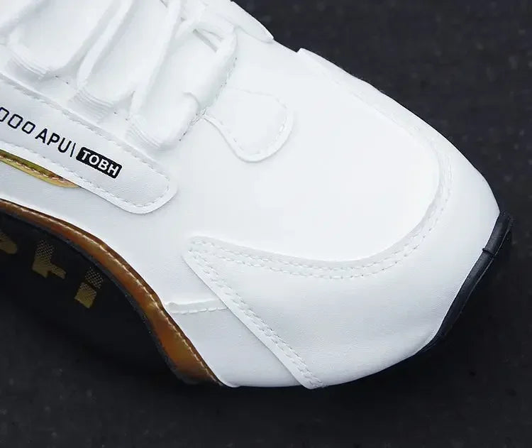 Vattentäta sneakers i PU-läder för män, lediga sportskor, lätta, andningsbara, platta och halkfria tennisskor, Zapatillas Hombre