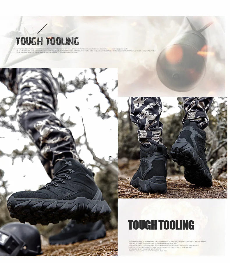Verbeterde tactische gevechtstrainingslaarzen voor heren, outdoor camping, slijtvast, snelle respons, wandelschoenen, vissen, jagen, sneakers voor mannen