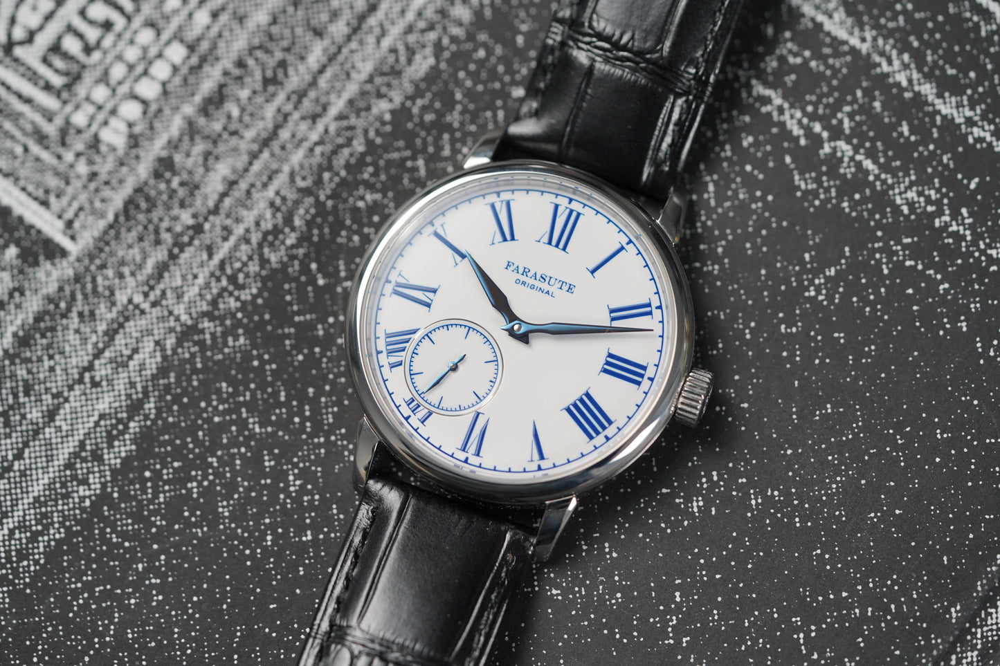 FARASUTE New 39mm Manual Customized Mechanical Movement Watch Men Casual Power Reserve 80 hours Sapphire Wristwatch reloj hombre
