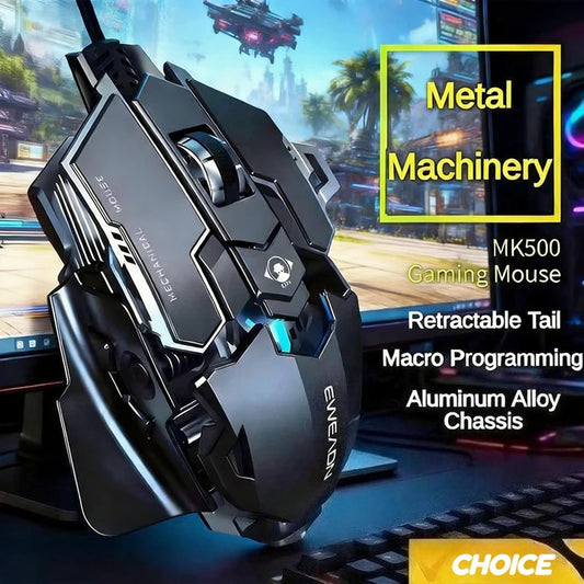 Mechanical Wired Gaming Mouse 12800 DPI RGB Backlit Gaming Mouse with 9 Programmable Macro Keys for PC, Laptop & Desktop Gaming