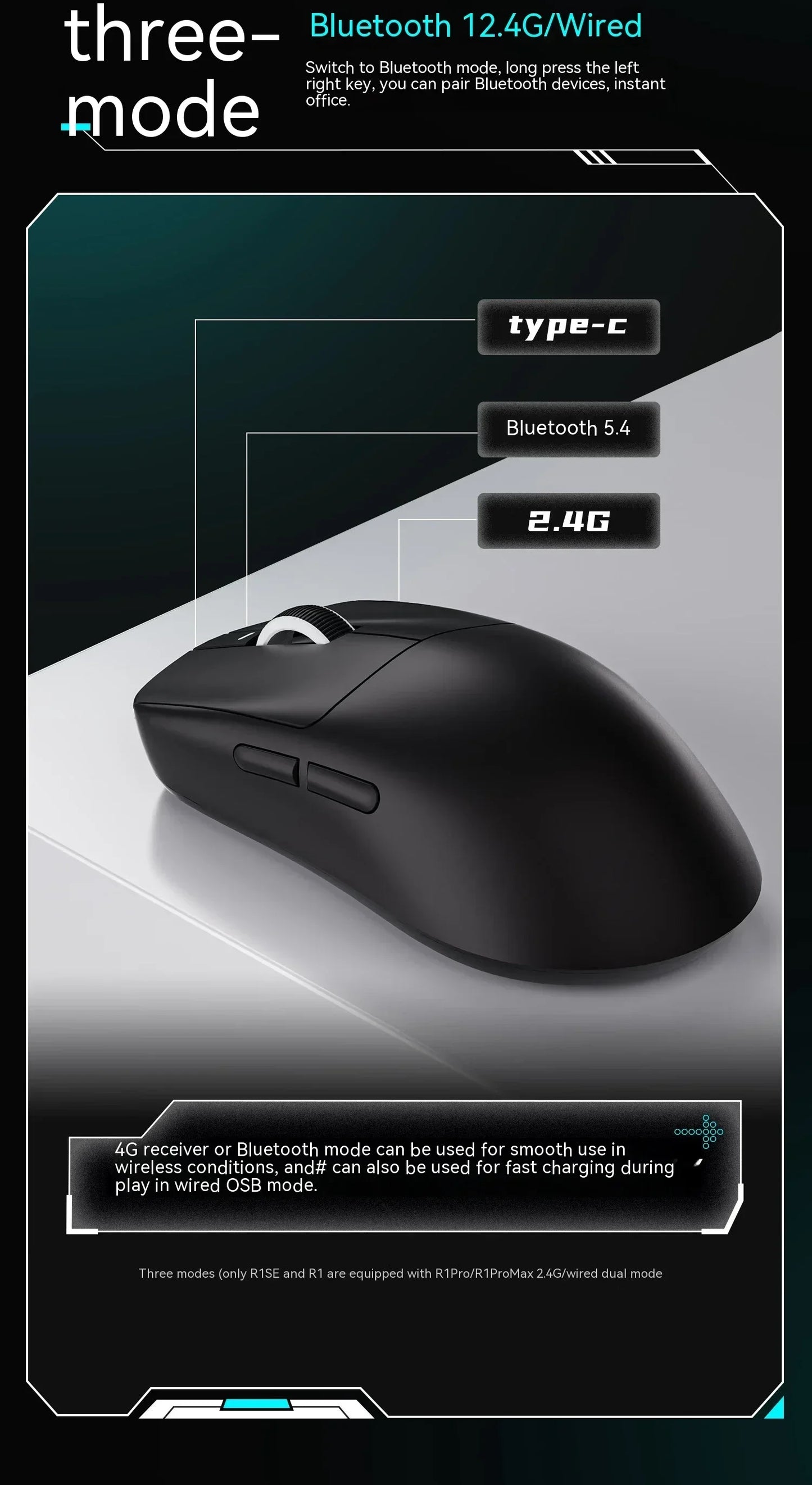 VXE Dragonfly R1 Pro Paw3395 Sensor Kabellose Maus Nordic 52840 2khz Smart Speed X Niedrige Latenz Büro-Gamer-PC-Gaming-Maus