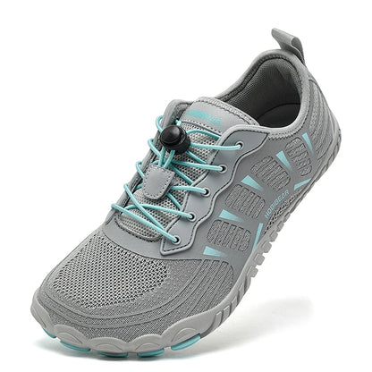 HOBIBEAR Wide Toe Barefoot Sneakers, Unisex Non-Slip Outdoor Athletic Shoes with Elastic Band, Beach Sneakers