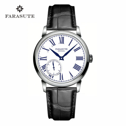 FARASUTE New 39mm Manual Customized Mechanical Movement Watch Men Casual Power Reserve 80 hours Sapphire Wristwatch reloj hombre