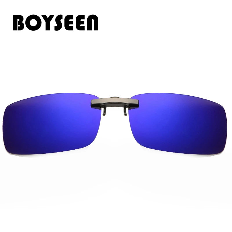 BOYSEEN Ochelari de soare polarizați cu clemă, lentile pentru vizibilitate zi și noapte la volan, unisex, sport, pescuit, ochelari pentru miopie, bărbați, femei, călătorii, activități în aer liber