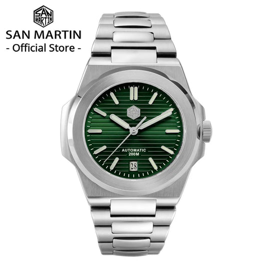 San Martin 42mm Top Band Men Diving Watch Fashion Classic Luxury Automatic Mechanical Watches Sapphire Waterproof 200m Relogio