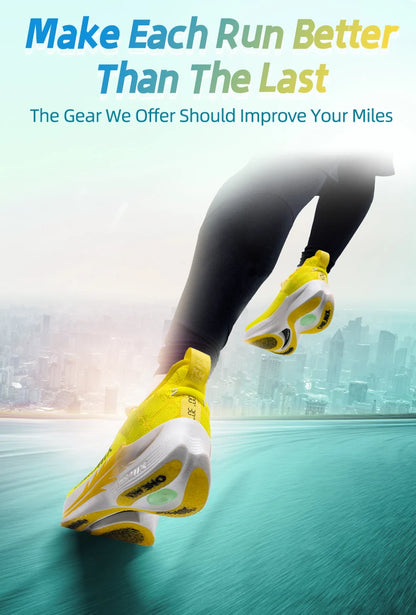 ONEMIX Carbon Fiber Plate Running Shoes Traction Shock Absorption Professional Marathon PB Racing Sports Trainers