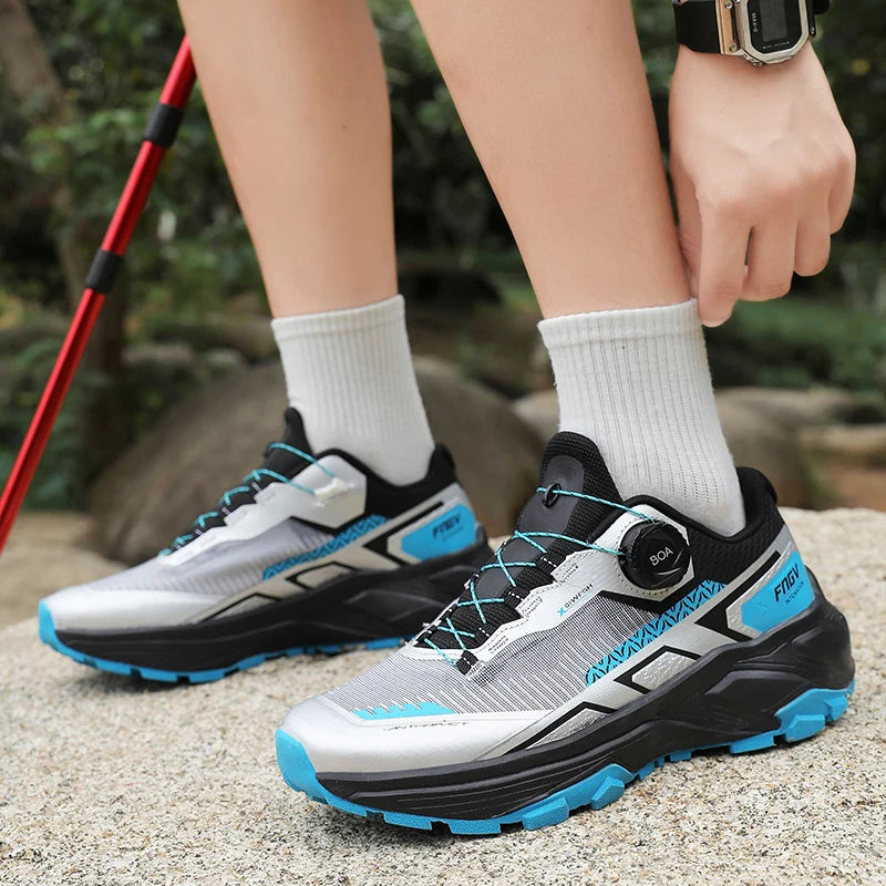 Men's Running Shoes Outdoor Mesh Breathable Mountain Off-Road Climbing Shoes Wear-Resistant Cozy Fashion Sneakers for Men