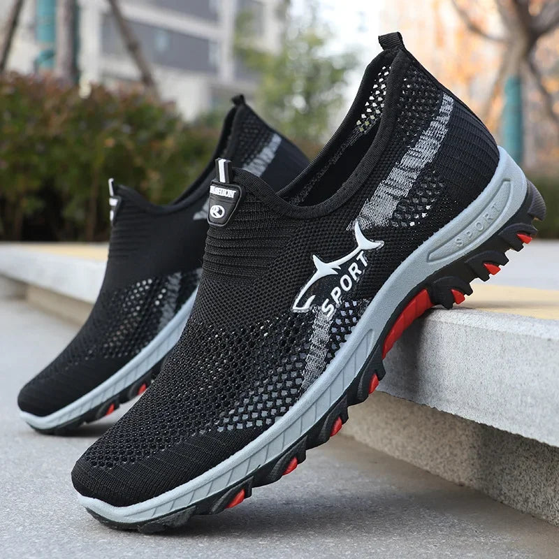 Zomerse herensneakers sportieve mesh herenschoenen ademende sportschoenen canvas lichtgewicht sneakers goedkope schoenen uitverkoop