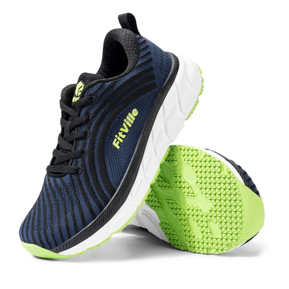 FitVille Men'S Shoes Wide Toe Box Cushioned Extra Wide Width Non Slip Running Shoe Comfortable Lightweight Sneakers For Fat Feet