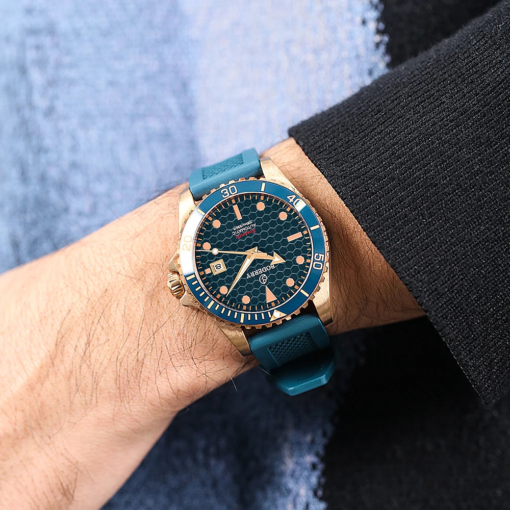 Boderry Bronze Watch Seaturtle Titanium Diver Luxury Wristwatch Automatic Mechanical Wristwatch Sport 200M Waterproof Luminous