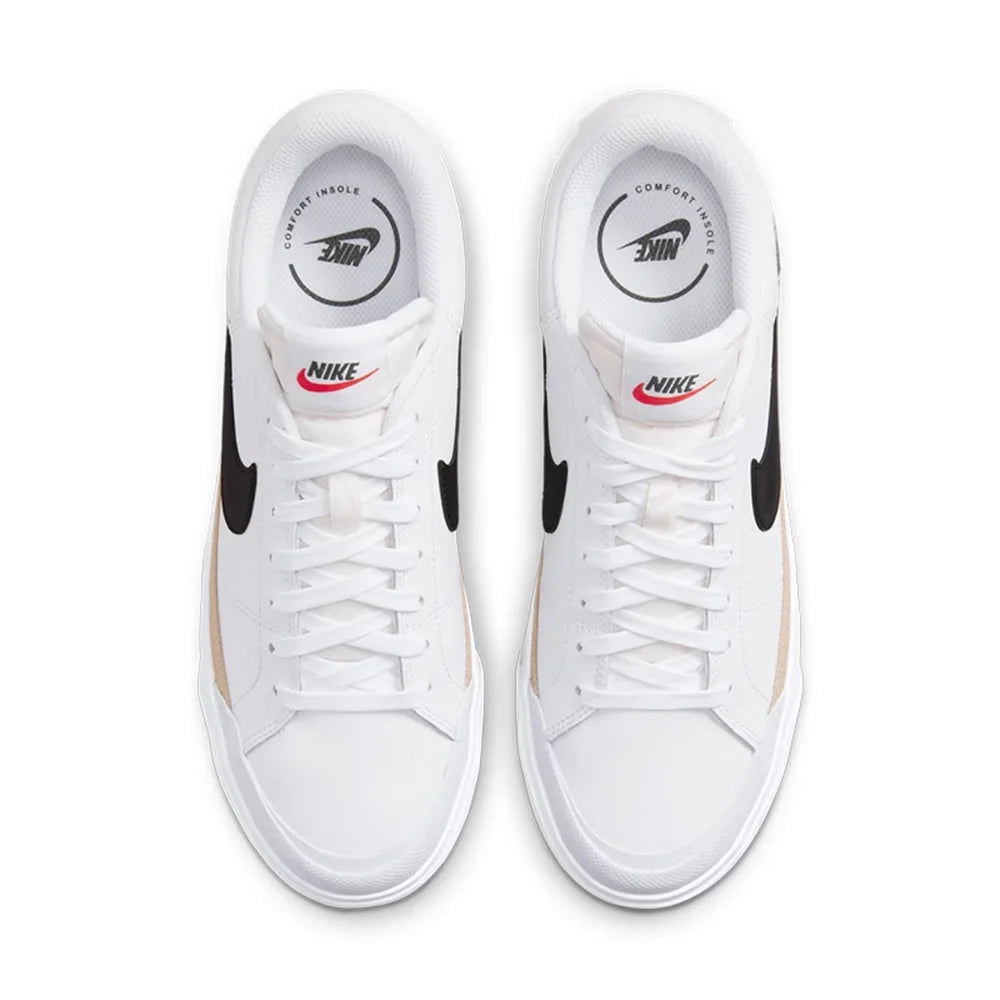 Nike Court Legacy Lit Leather Comfort Slip-Resistant Cushioning Durable Low-Top Tennis Shoe Women's DM7590-100