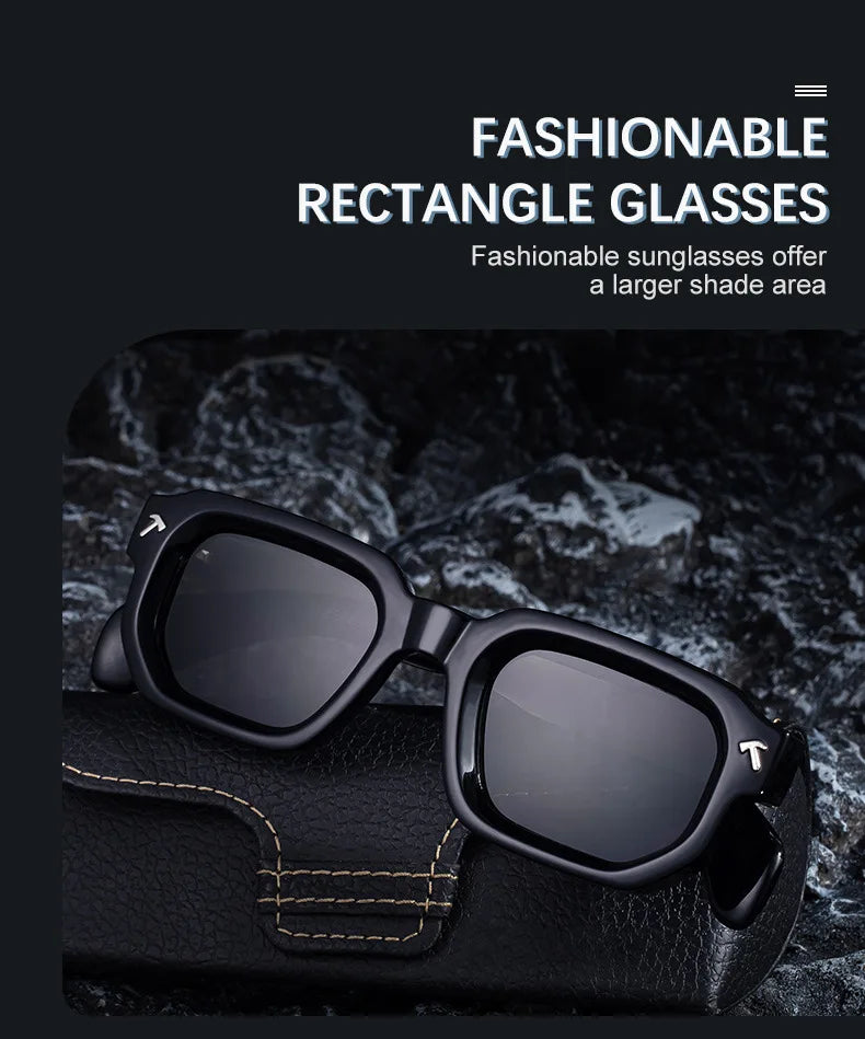 Ochelari de soare polarizați, pătrați, în stil punk, pentru bărbați, de marcă de lux, clasici, dreptunghiulari, cu protecție UV400, pentru șofat, la modă, pentru activități în aer liber
