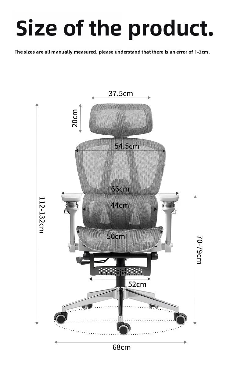 Přenosná minimalistická ergonomická židle s 10D područkami – počítačová, kancelářská, studijní a herní židle Gravity, pevná a odolná
