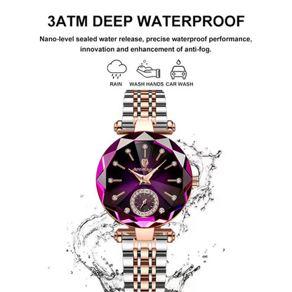 POEDAGAR Luxury Elegant Ladies Wristwatch Waterproof Stainless Steel Watch for Woman Simple Casual Dress Women's Quartz Watches