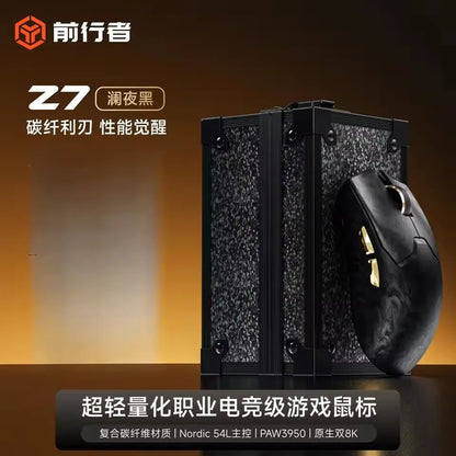 EWEADN Z7 Carbon Fiber Kabellose Maus Paw3950 Dual 8k Leichte mittelgroße ergonomische Esports-Gaming-Maus für FPS PC-Zubehör
