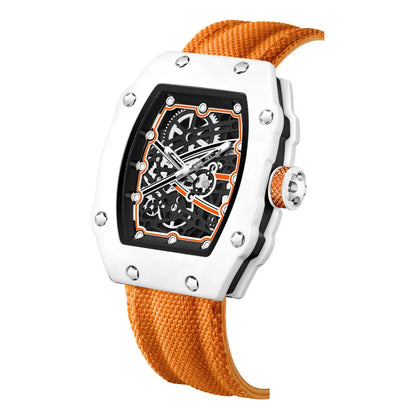Neue ultraflache, tonnenförmige Quarzuhr für Herren – modisch, meistverkauft, Luxus-Marken-Herrenuhr
