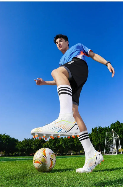 Mens Football Field Boots Ultralight Turf Indoor Society Training Soccer Shoes Cleats for Kids Sneakers TF/FG Football Shoes