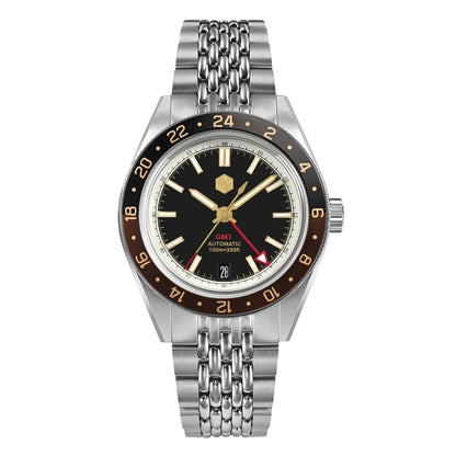 San Martin 39.5mm Limited Edition Full Lume Dial Automatic Mens Watch NH34 GMT 6H Date 10Bar Luxury Kol Saati SN0116W