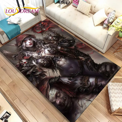 World of Warcraft,WOW ,Game Gamer Area Rug,Carpet Rug for Living Room Bedroom Sofa Doormat Decoration, Kid Non-slip Floor Mat 3D
