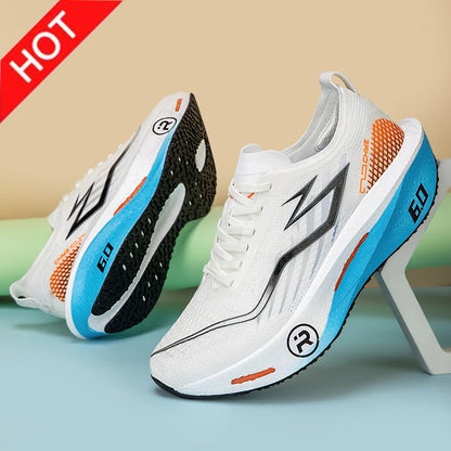 New Sports Shoes for Men & Women, Running Sneakers with Carbon Plate, Male Marathon Racing, Shock-Absorbing Athletics Training Shoes