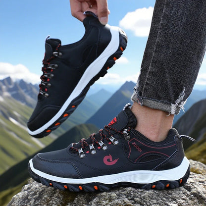 Men’s Outdoor Hiking Shoes, Lightweight, Comfortable, Breathable, Waterproof Camping Running Shoes, Male Tennis Walking Sneakers