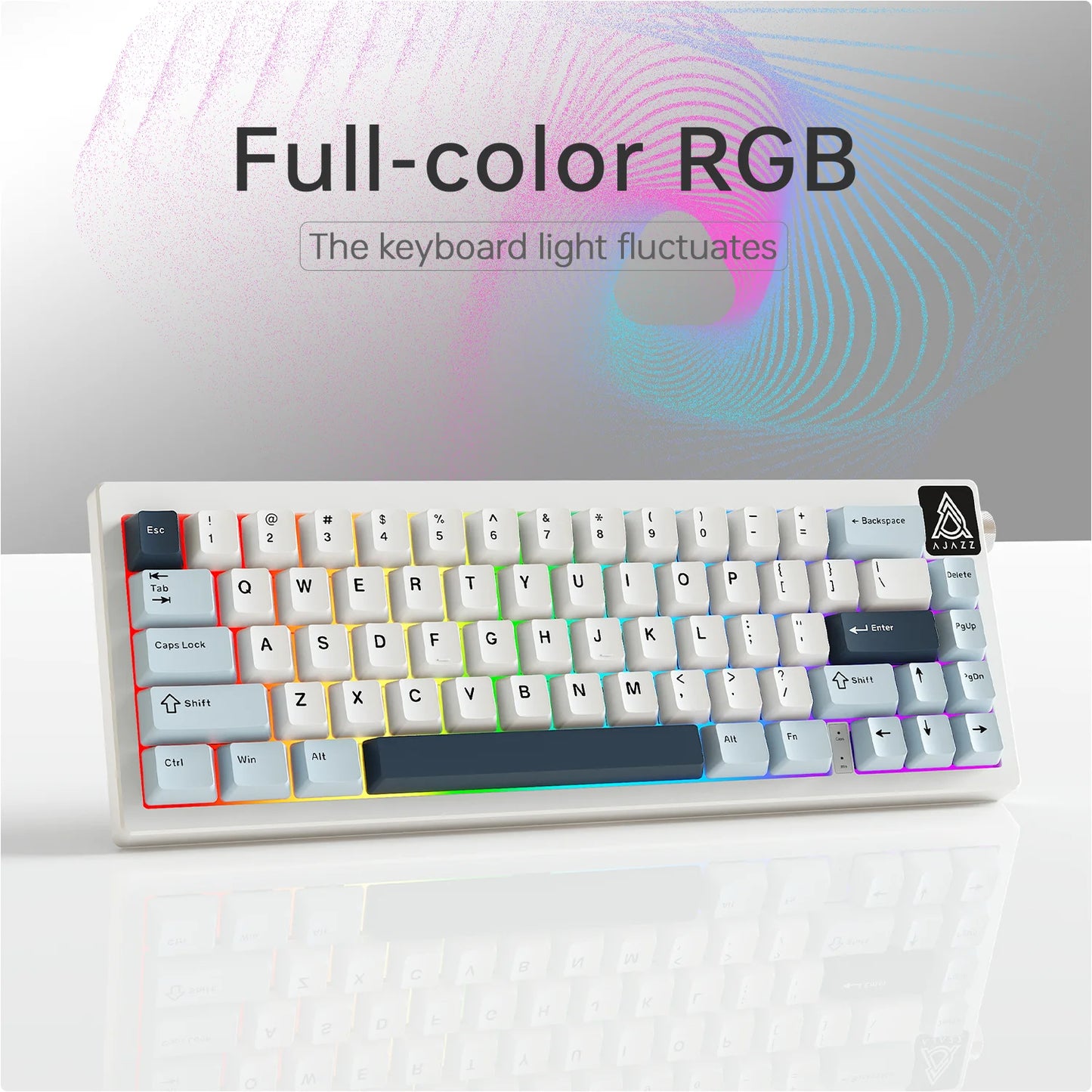 New AJAZZ AK650 Wireless Mechanical Keyboard Bluetooth Triple Mode Customized Game Gasket with Screen Gaming Wired Gift