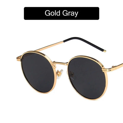 Ochelari de soare la modă pentru femei și bărbați, ochelari de soare rotunzi, ochelari pentru femei cu ramă metalică, ochelari de pescuit pentru bărbați, ochelari Hip Hop cu ramă metalică, ochelari de soare UV400