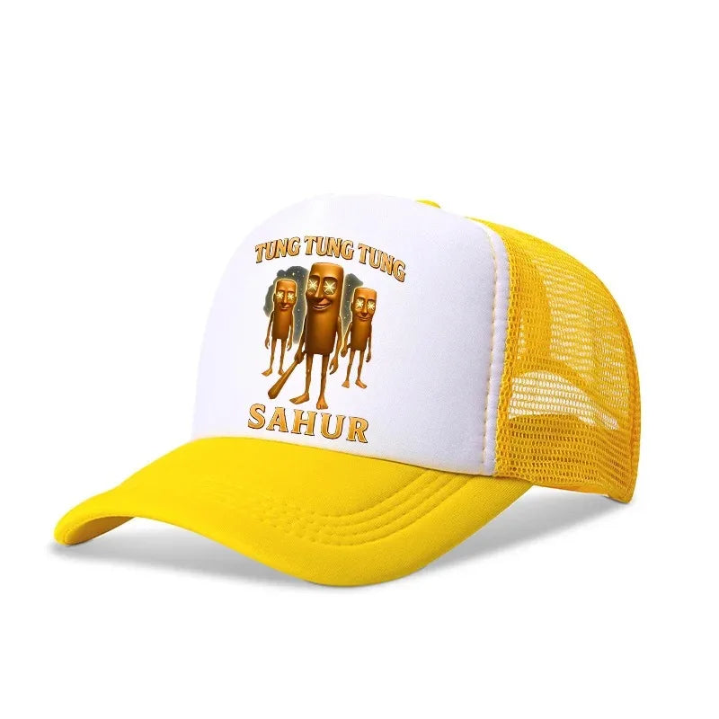 Italian Brainrot Baseball Caps Funny Anime Print Tung Tungtung Sahur Hats Summer Adjustable Fmaliy Headdress Cap Birthday Gifts