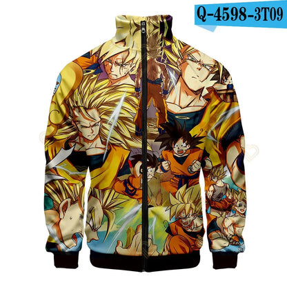 Dragon Ball 3D Print Zipper Hoodie Cool Fashion Men/Women/Kids Long Sleeve Hoodies Sweatshirt Casual Cosplay Jacket Clothes